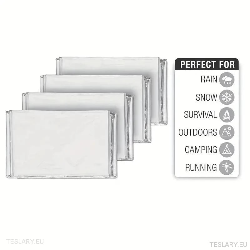 Emergency Thermal Blankets - Outdoor Survival - TESLARY Tesla Shop Accessories Europe Nederlands Ireland Deutschland Espana Alicante France Italia