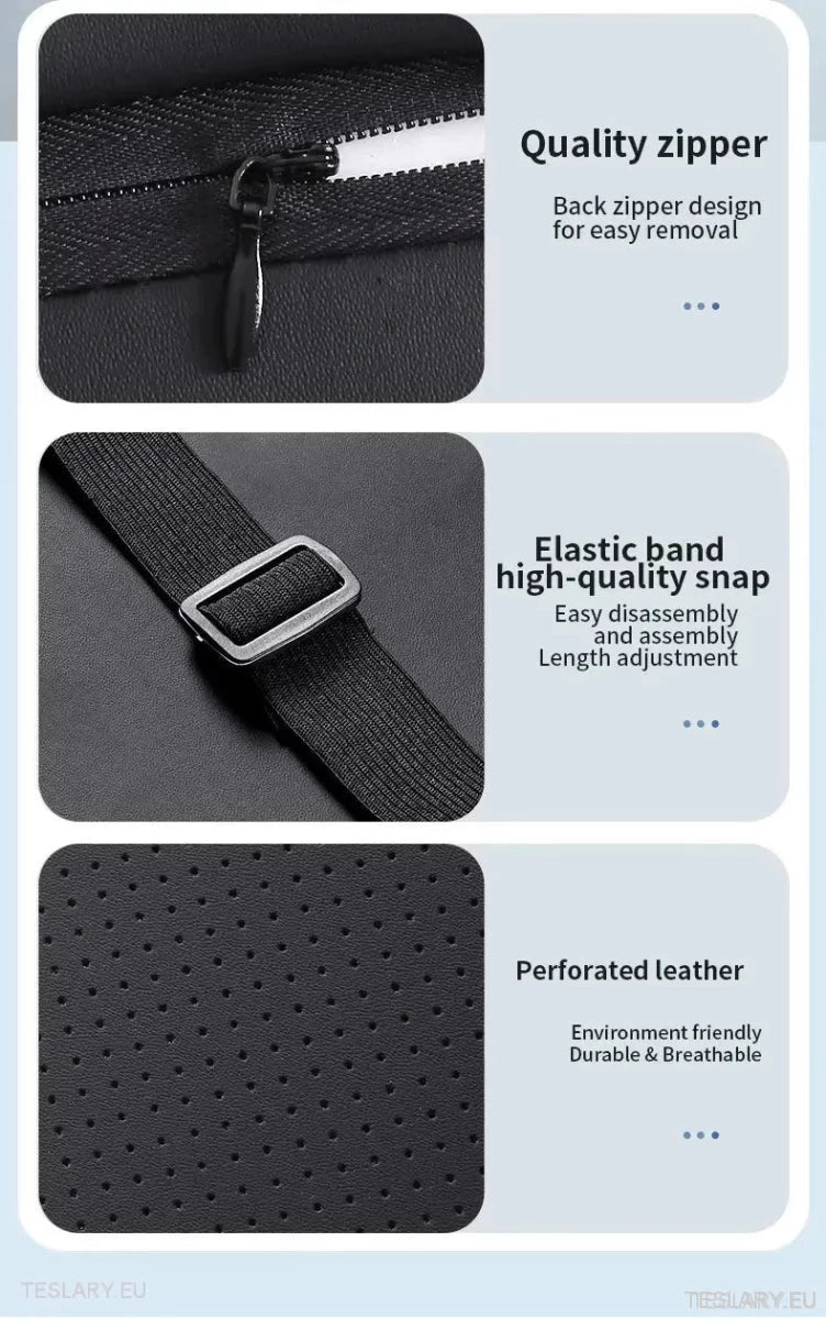 Extra Large PU Leather Headrest Pillow Suitable for Tesla Model 3 / Y - TESLARY Tesla Shop Accessories Europe Nederlands Ireland Deutschland Espana Alicante France Italia
