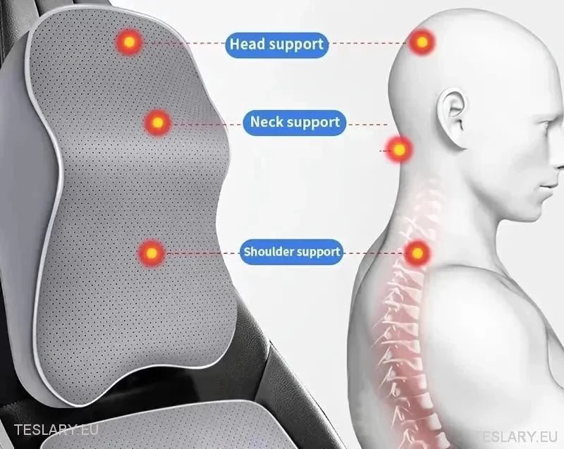 Extra Large PU Leather Headrest Pillow Suitable for Tesla Model 3 / Y - TESLARY Tesla Shop Accessories Europe Nederlands Ireland Deutschland Espana Alicante France Italia