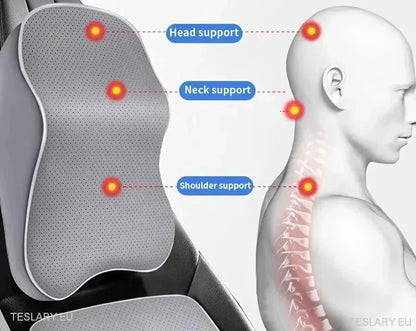 Extra Large PU Leather Headrest Pillow Suitable for Tesla Model 3 / Y - TESLARY Tesla Shop Accessories Europe Nederlands Ireland Deutschland Espana Alicante France Italia