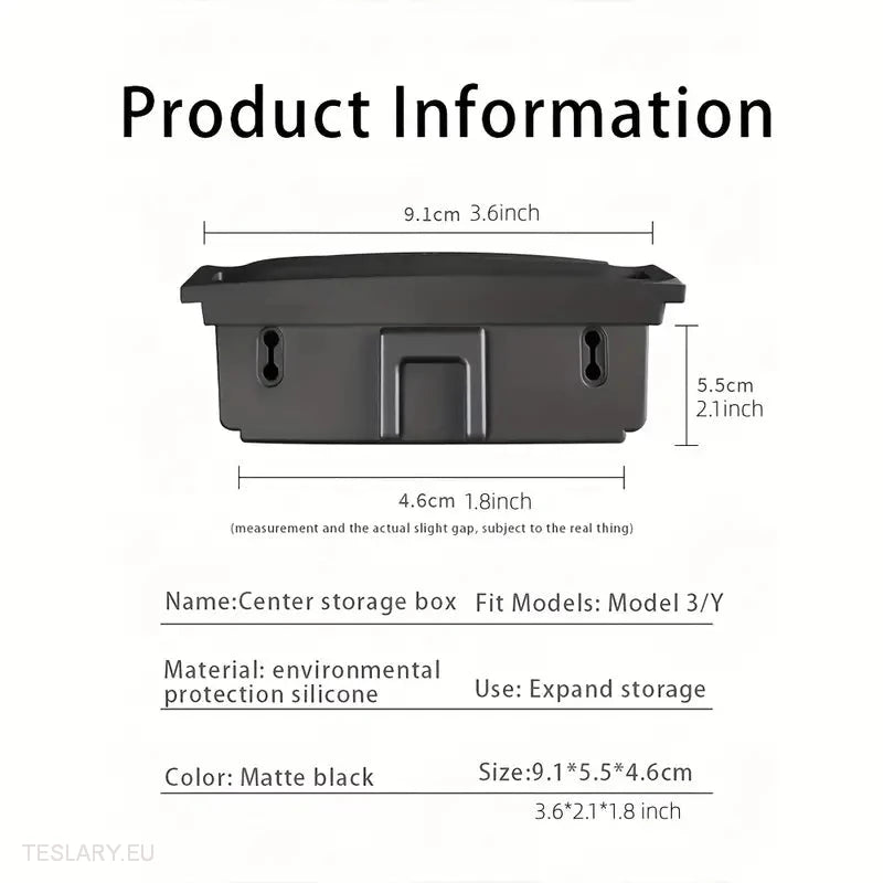 Centre Console Organiser & Phone Holder for Tesla  Model 3 / Y -TESLARY.IE Tesla Shop Europe