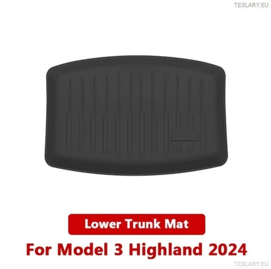 Front & Rear TPE Storage Mats for Tesla Model 3 Highland ( 2 ) - TESLARY Tesla Shop Accessories Europe Nederlands Ireland Deutschland Espana Alicante France Italia