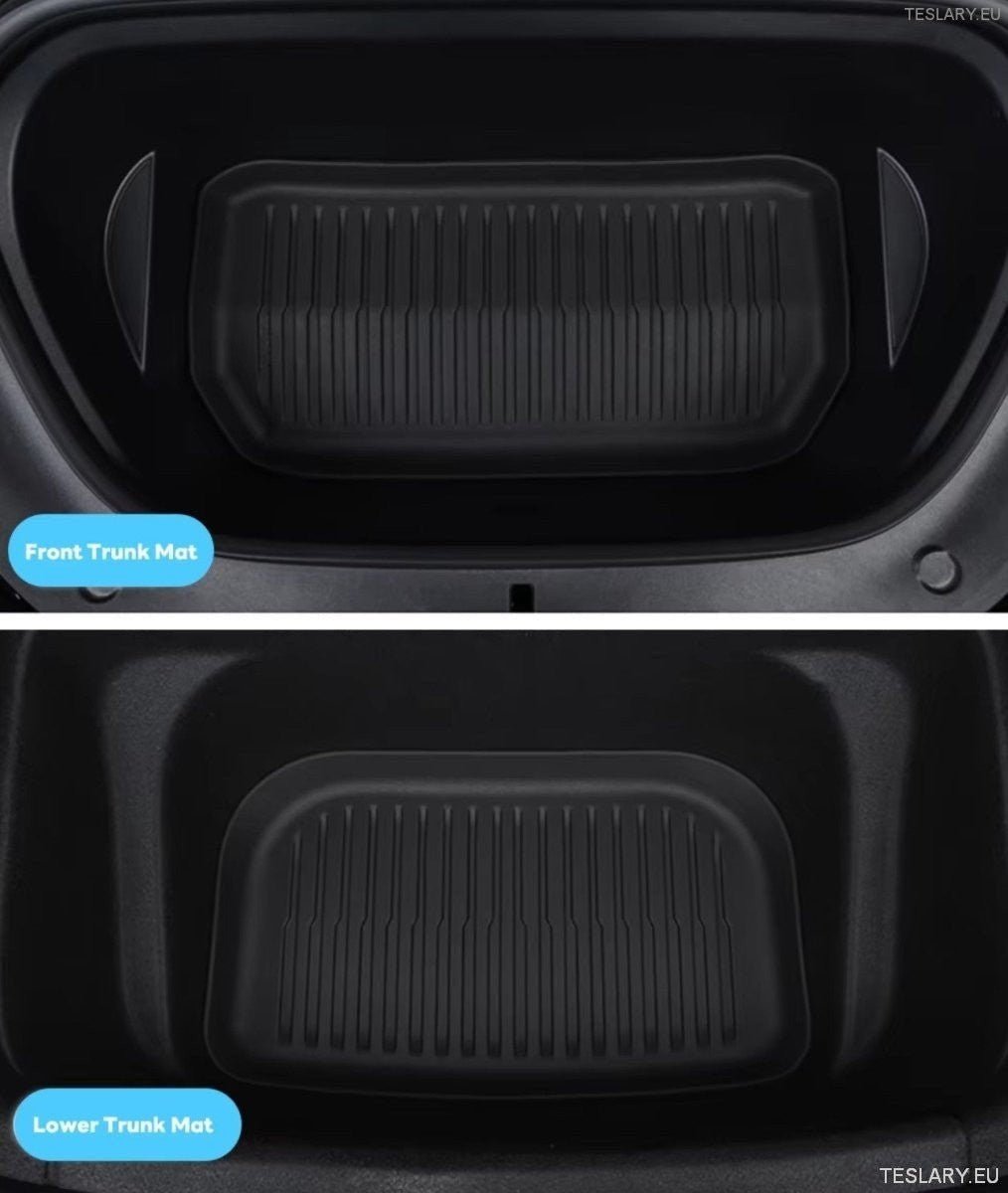 Front & Rear TPE Storage Mats for Tesla Model 3 Highland ( 2 ) - TESLARY Tesla Shop Accessories Europe Nederlands Ireland Deutschland Espana Alicante France Italia