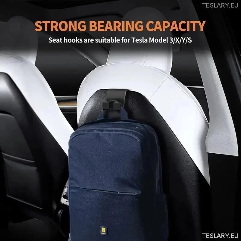 Front Seat Storage Hooks for Tesla Models 3 Y S X - TESLARY Tesla Shop Accessories Europe Nederlands Ireland Deutschland Espana Alicante France Italia