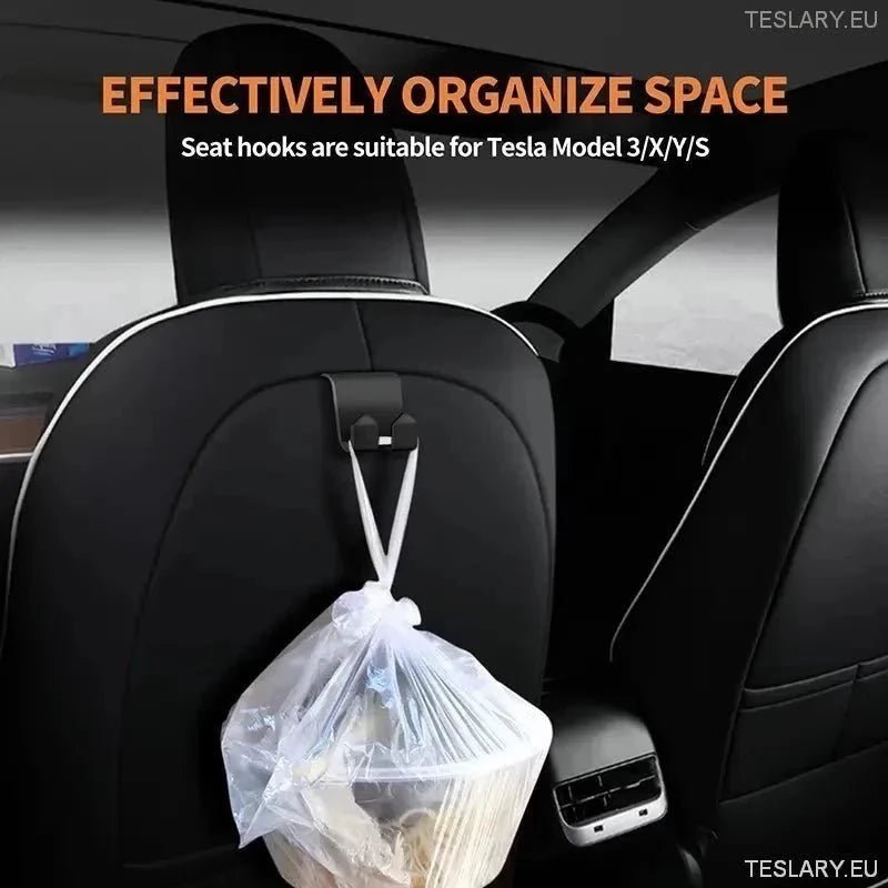 Front Seat Storage Hooks for Tesla Models 3 Y S X - TESLARY Tesla Shop Accessories Europe Nederlands Ireland Deutschland Espana Alicante France Italia
