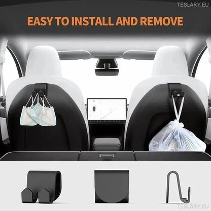Front Seat Storage Hooks for Tesla Models 3 Y S X - TESLARY Tesla Shop Accessories Europe Nederlands Ireland Deutschland Espana Alicante France Italia