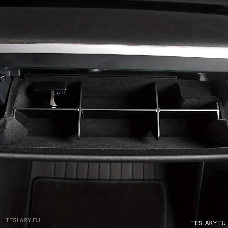 Glove Box Organiser for Tesla Model 3 / Y - TESLARY Tesla Shop Accessories Europe Nederlands Ireland Deutschland Espana Alicante France Italia