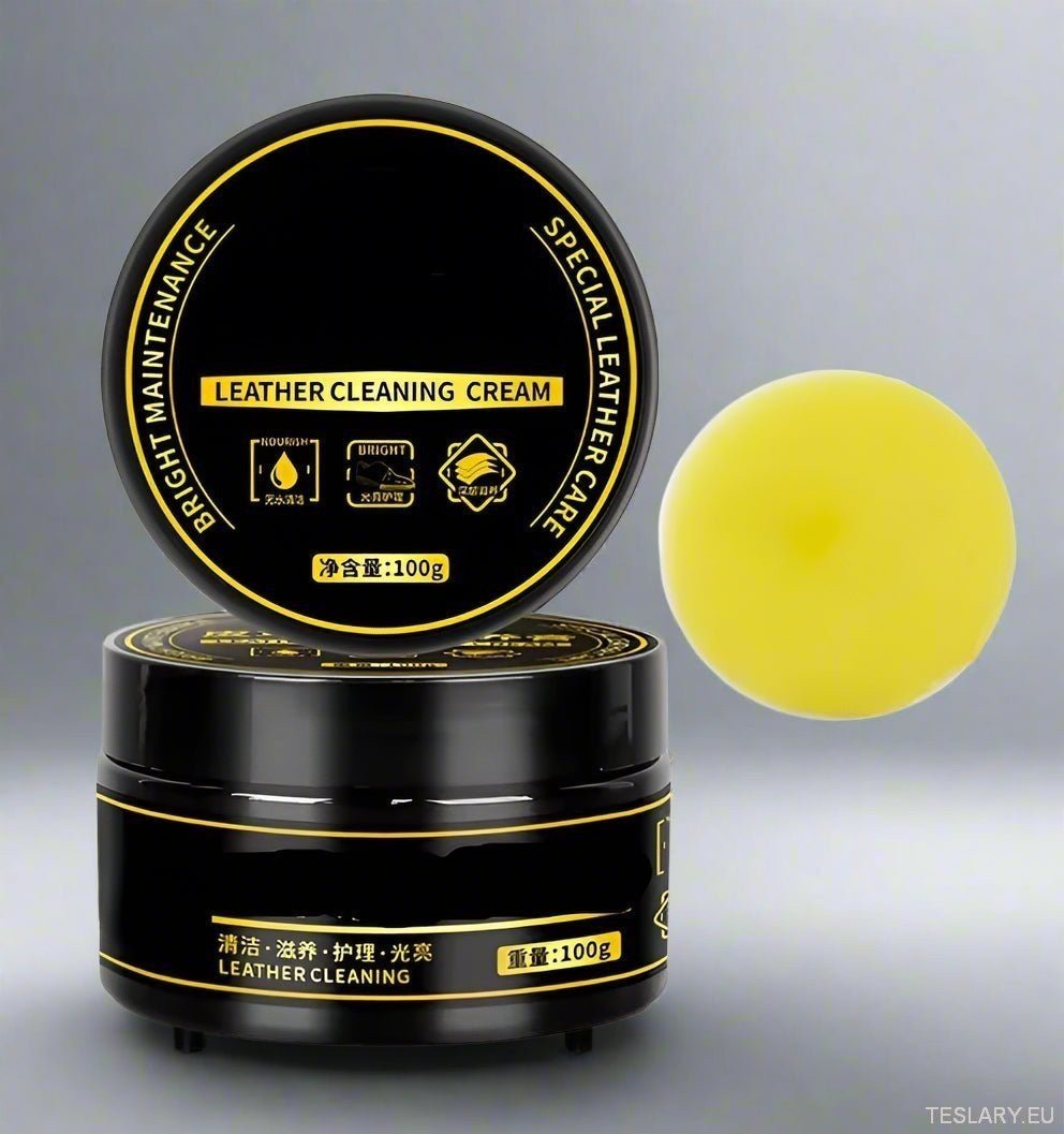 Leather Cleaner and Conditioner Cream for PU Leather Car Seats - TESLARY Tesla Shop Accessories Europe Nederlands Dublin Cork Ireland Deutschland Espana Alicante France Italia