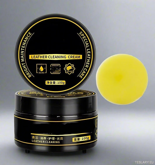 Leather Cleaner and Conditioner Cream for PU Leather Car Seats - TESLARY Tesla Shop Accessories Europe Nederlands Dublin Cork Ireland Deutschland Espana Alicante France Italia