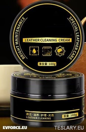 Leather Cleaner and Conditioner Cream for PU Leather Car Seats - TESLARY Tesla Shop Accessories Europe Nederlands Ireland Deutschland Espana Alicante France Italia
