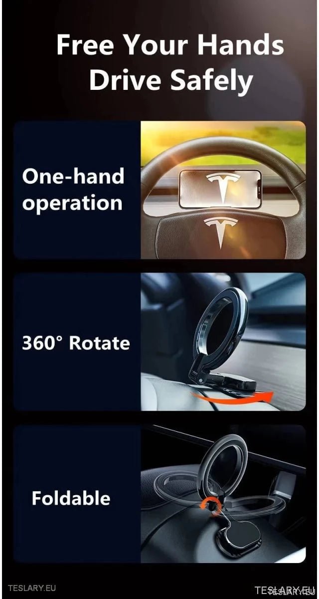 Magnetic Phone Holder for Tesla Models Y & 3 - TESLARY Tesla Shop Accessories Europe Nederlands Ireland Deutschland Espana Alicante France Italia