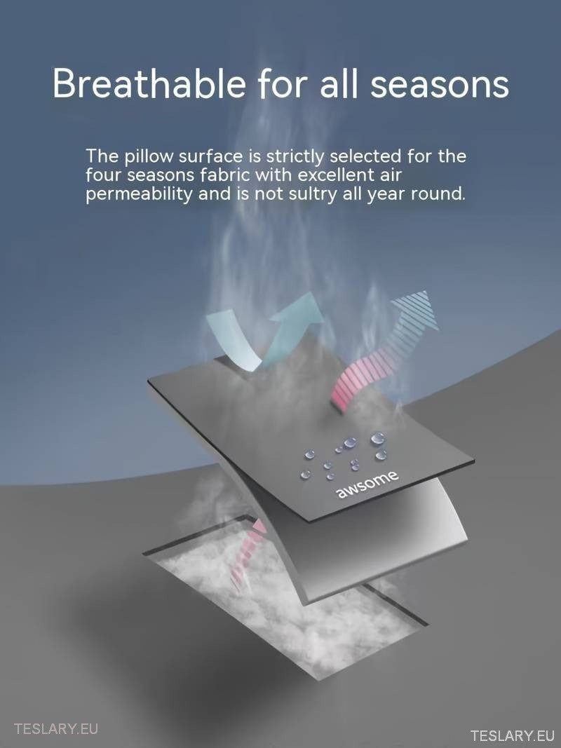 Memory Foam Neck Pillow & Back Support Cushion for All Tesla Models - TESLARY Tesla Shop Accessories Europe Nederlands Ireland Deutschland Espana Alicante France Italia