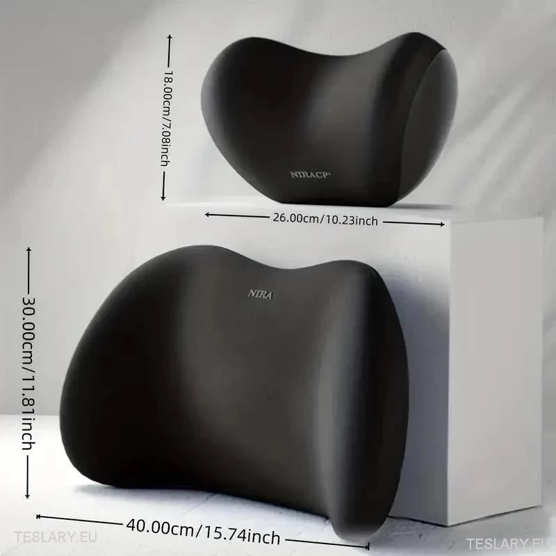 Memory Foam Neck Pillow & Back Support Cushion for All Tesla Models - TESLARY Tesla Shop Accessories Europe Nederlands Ireland Deutschland Espana Alicante France Italia