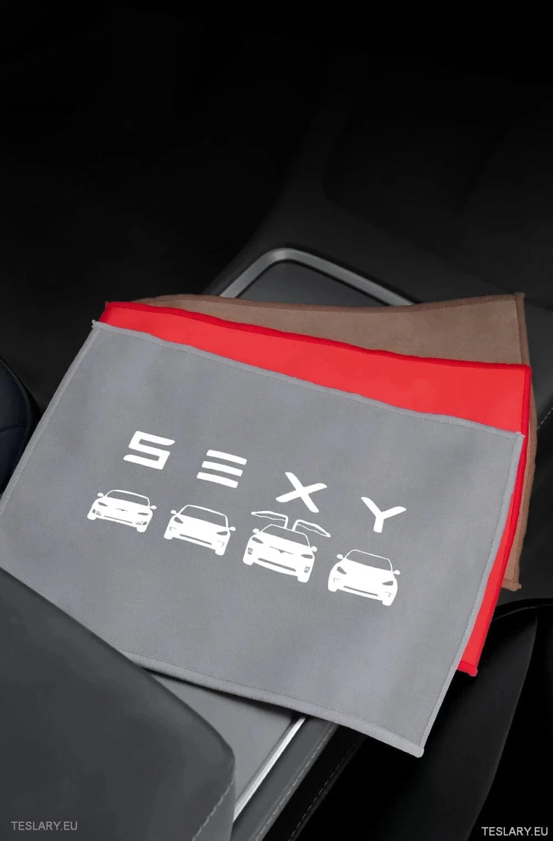 MicroFiber Cloth Towel for Tesla with S 3 X Y Logo - TESLARY Tesla Shop Accessories Europe Nederlands Ireland Deutschland Espana Alicante France Italia