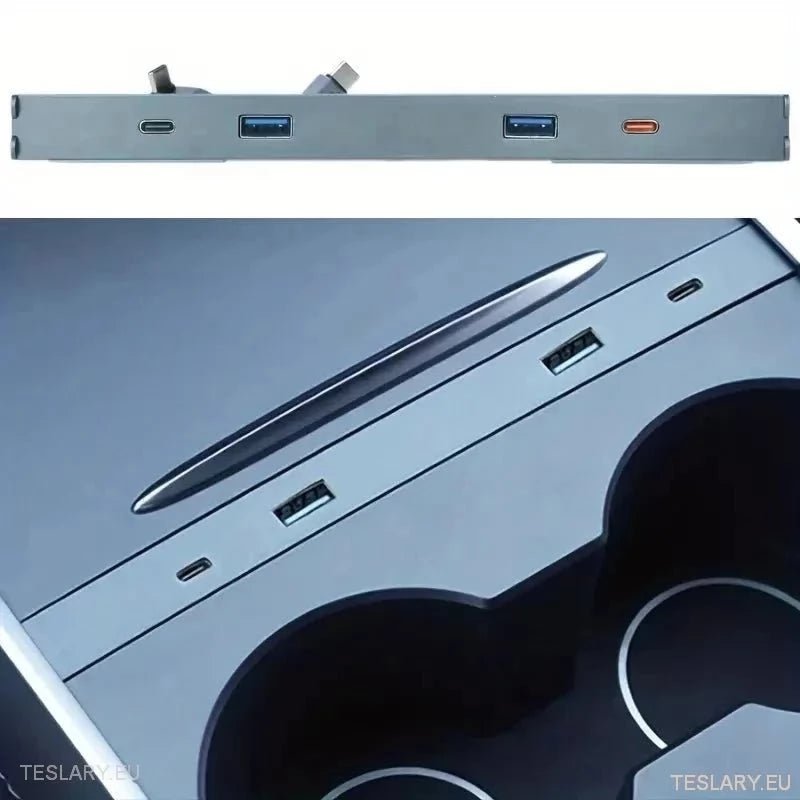 Multiport USB Expansion Hub for Tesla 3/Y - TESLARY Tesla Shop Accessories Europe Nederlands Ireland Deutschland Espana Alicante France Italia