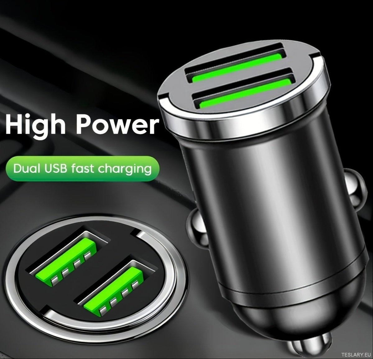 New Car - mounted Loop Mini Mobile Phone Car Charger PD + USB Fast Charging Hidden Flash Charge for Car Appliances - TESLARY Tesla Shop Accessories Europe Nederlands Ireland Deutschland Espana Alicante France Italia
