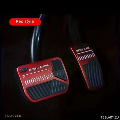 Performance Upgrade Tesla 3 / Y Non Slip Aluminium Sport Medals Red / Silver - TESLARY Tesla Shop Accessories Europe Nederlands Ireland Deutschland Espana Alicante France Italia
