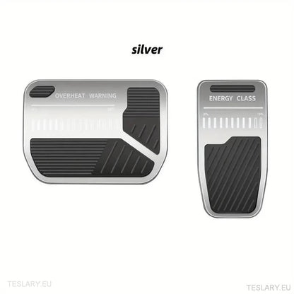 Performance Upgrade Tesla 3 / Y Non Slip Aluminium Sport Medals Red / Silver - TESLARY Tesla Shop Accessories Europe Nederlands Ireland Deutschland Espana Alicante France Italia