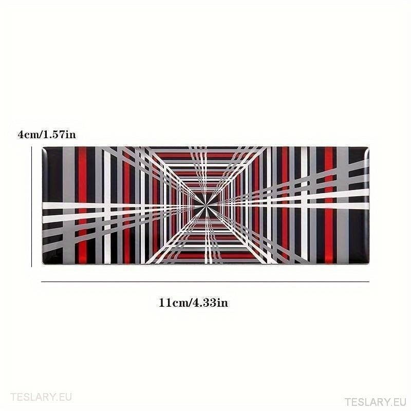 " PLAID " Logo 3D Dome Style Decal 11cm x 4cm - TESLARY Tesla Shop Accessories Europe Nederlands Ireland Deutschland Espana Alicante France Italia