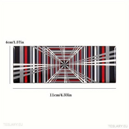 " PLAID " Logo 3D Dome Style Decal 11cm x 4cm - TESLARY Tesla Shop Accessories Europe Nederlands Ireland Deutschland Espana Alicante France Italia