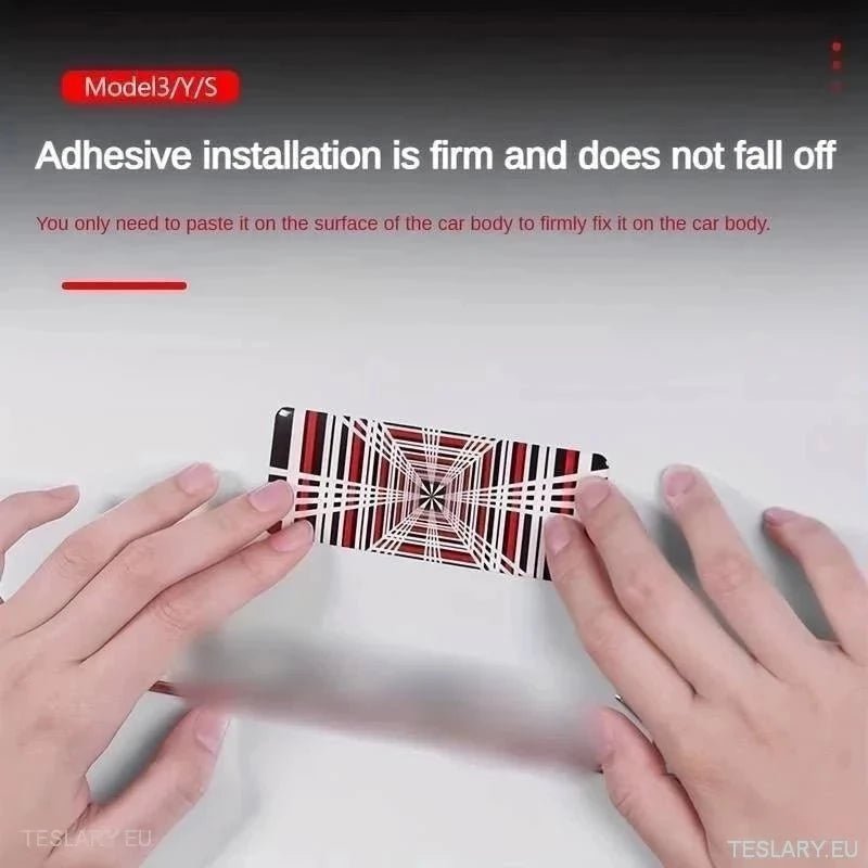 " PLAID " Logo 3D Dome Style Decal 11cm x 4cm - TESLARY Tesla Shop Accessories Europe Nederlands Ireland Deutschland Espana Alicante France Italia