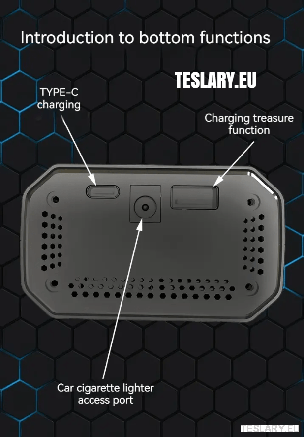 Portable Battery Powered Tyre Compressor for Tesla Model 3 Y S X - 2000Mah - TESLARY Tesla Shop Accessories Europe Nederlands Dublin Cork Ireland Deutschland Espana Alicante France Italia