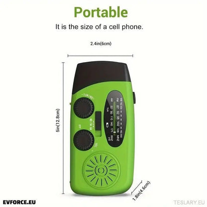 Portable Emergency Torch - Radio with Power Bank 2000mAh to Charge Phone - TESLARY Tesla Shop Accessories Europe Nederlands Ireland Deutschland Espana Alicante France Italia