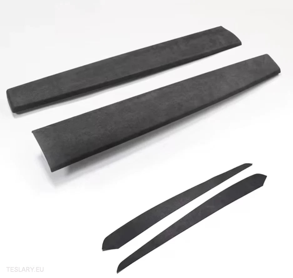 Suede Dashboard Cover with Door Panel Inserts for Tesla 3/Y -TESLARY.IE Tesla Shop Europe