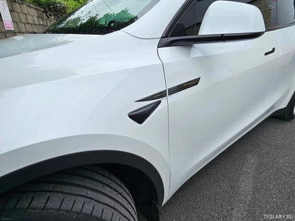 Premium Logo Decal Metal Door & Wing Stickers for Tesla 3 , Y & X - TESLARY Tesla Shop Accessories Europe Nederlands Ireland Deutschland Espana Alicante France Italia