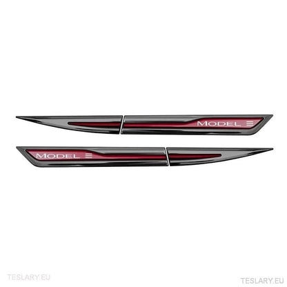 Premium Logo Decal Metal Door & Wing Stickers for Tesla 3 , Y & X - TESLARY Tesla Shop Accessories Europe Nederlands Ireland Deutschland Espana Alicante France Italia