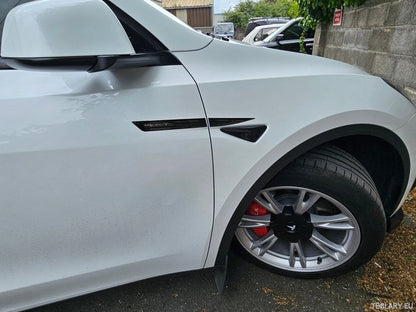 Premium Logo Decal Metal Door & Wing Stickers for Tesla 3 , Y & X - TESLARY Tesla Shop Accessories Europe Nederlands Ireland Deutschland Espana Alicante France Italia