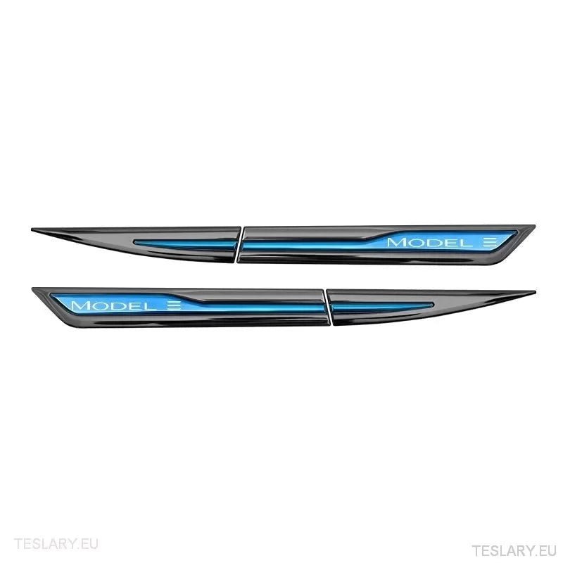 Premium Logo Decal Metal Door & Wing Stickers for Tesla 3 , Y & X - TESLARY Tesla Shop Accessories Europe Nederlands Ireland Deutschland Espana Alicante France Italia