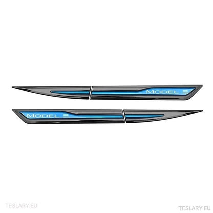 Premium Logo Decal Metal Door & Wing Stickers for Tesla 3 , Y & X - TESLARY Tesla Shop Accessories Europe Nederlands Ireland Deutschland Espana Alicante France Italia