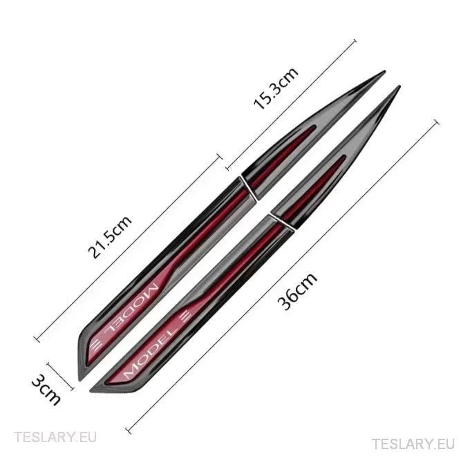 Premium Logo Decal Metal Door & Wing Stickers for Tesla 3 , Y & X - TESLARY Tesla Shop Accessories Europe Nederlands Ireland Deutschland Espana Alicante France Italia