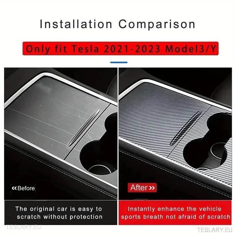 Premium Plastic Centre Console Cover for Tesla 3/Y - TESLARY Tesla Shop Accessories Europe Nederlands Ireland Deutschland Espana Alicante France Italia