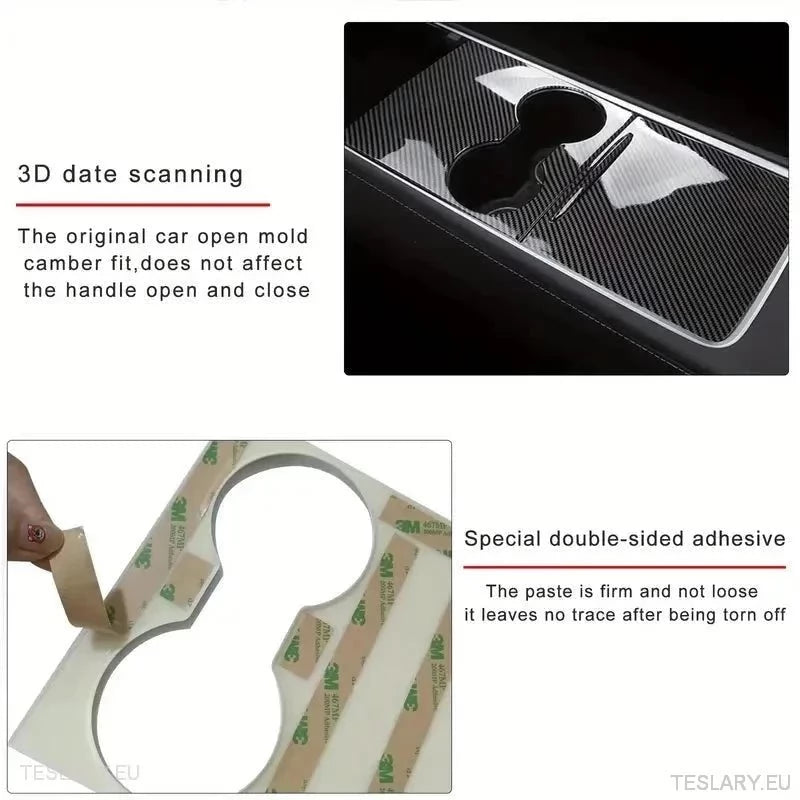 Premium Plastic Centre Console Cover for Tesla 3/Y - TESLARY Tesla Shop Accessories Europe Nederlands Ireland Deutschland Espana Alicante France Italia