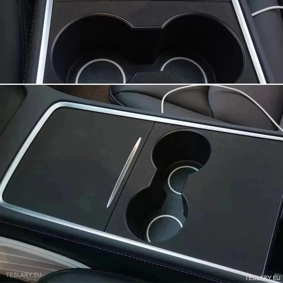 Premium Suede Centre Console Cover for Tesla 3/Y - TESLARY Tesla Shop Accessories Europe Nederlands Ireland Deutschland Espana Alicante France Italia