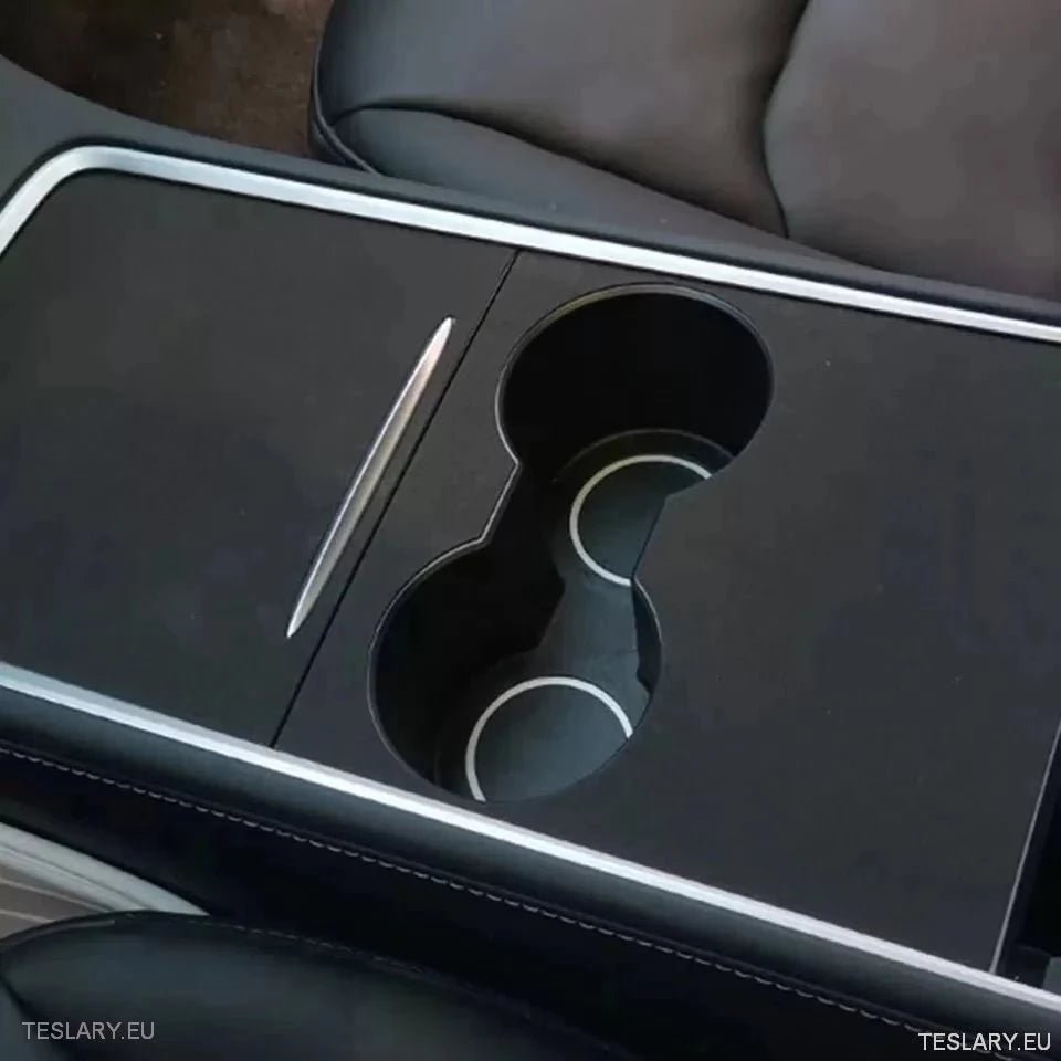Premium Suede Centre Console Cover for Tesla 3/Y - TESLARY Tesla Shop Accessories Europe Nederlands Ireland Deutschland Espana Alicante France Italia