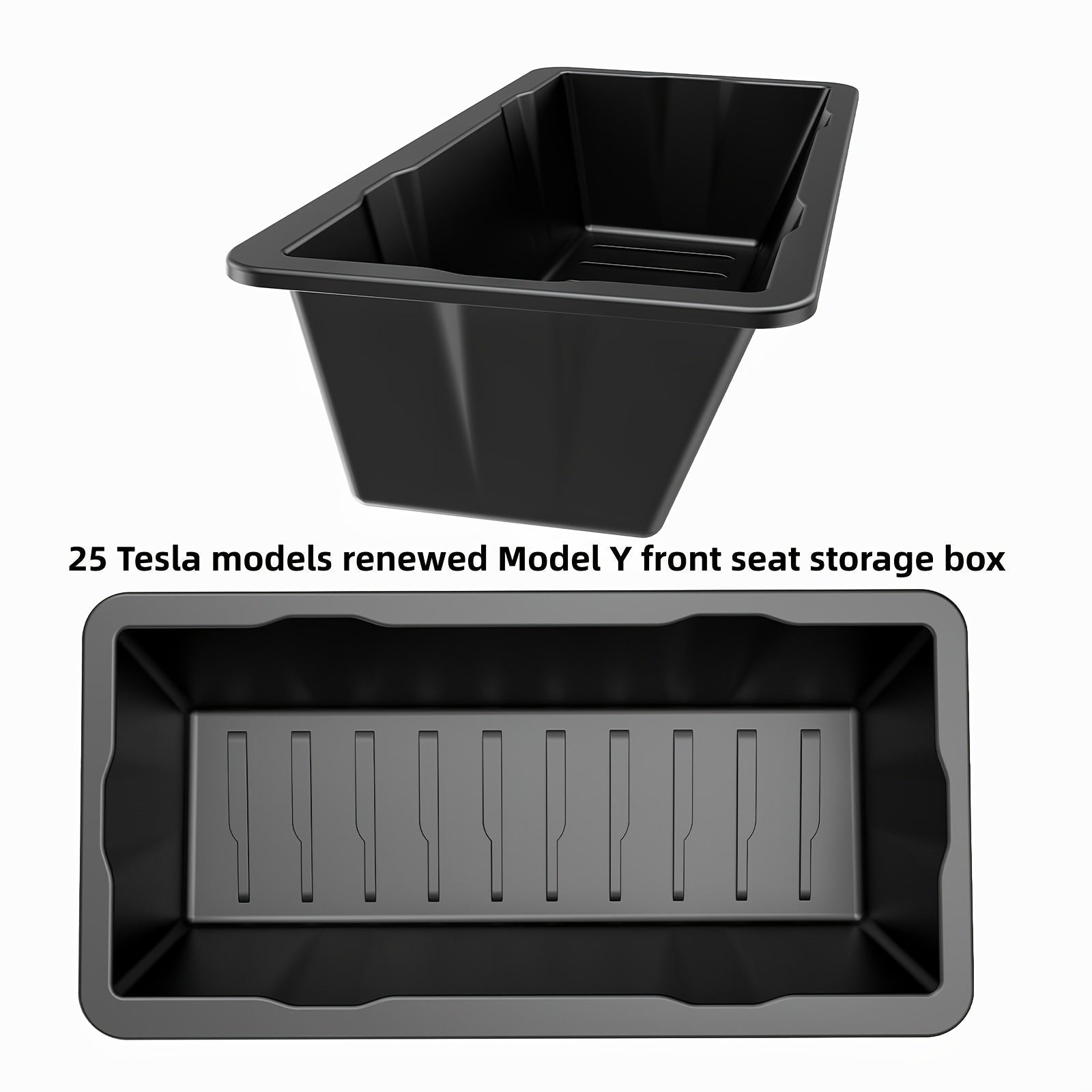 Tesla Model Y 2025 Front Seat Storage Box Plastic Underfor Seat Organizer for Added Cabin Storage