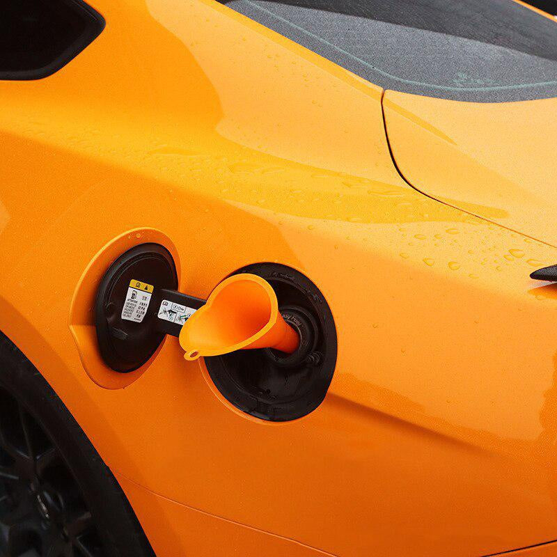 1pc5pcs Car Motorcycle Long Mouth Funnel Diesel Filling Tool Plastic Antisplash Refueling Oil Liquid Nozzle Car Accessories