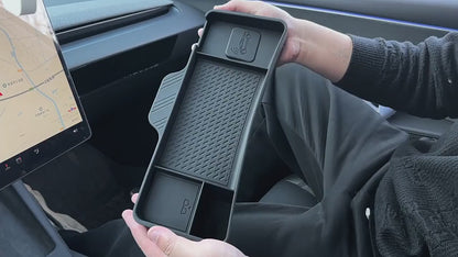 Tesla Model 3+ Highland Dash Storage Organizer in grigio o nero