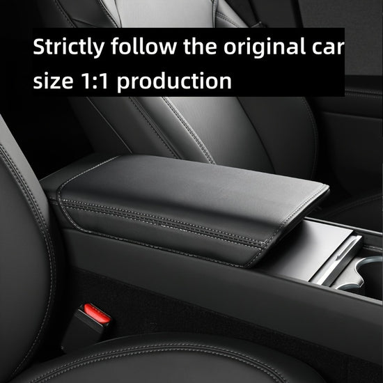 Premium PU Leather Armrest Box Protector Pad for Tesla Model 3Y  Central Console Protection Fit Durable  Stylish Interior Upgrade