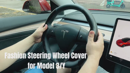 Tesla Model 3/Y Modified Carbon Fibre Non Slip Sports Steering Wheel