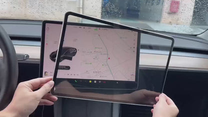 Tesla Model 3 / Y Tempered Glass Screen Protector with Carbon Fibre Edge