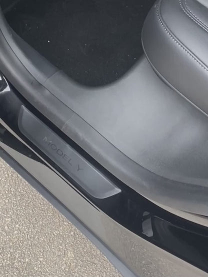 Tesla Y Rear Door Plastic Protection Sills ( 2 Pieces )