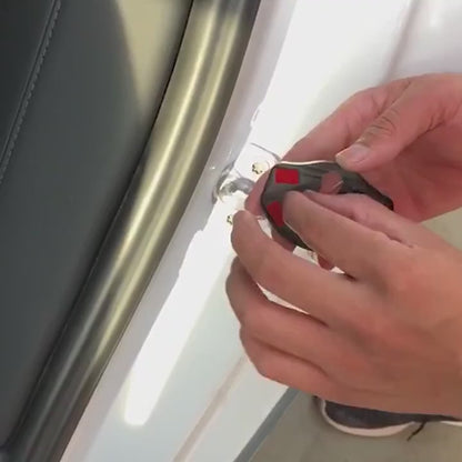 Tesla Model 3 / Y / X Stainless Steel Door Lock Protective Cover with Logo ( 4 PACK )