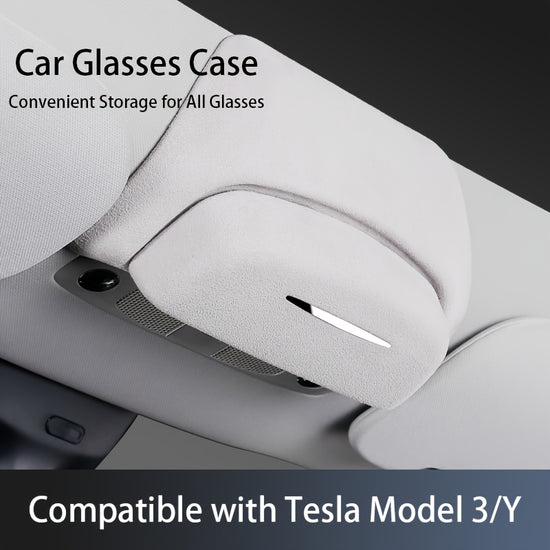 Tesla Model Y Glasses Case  Original Design Premium  Car Accessory Durable and Stylish Flap Liner Airflow Design Sturdy Construction Plastic Finish