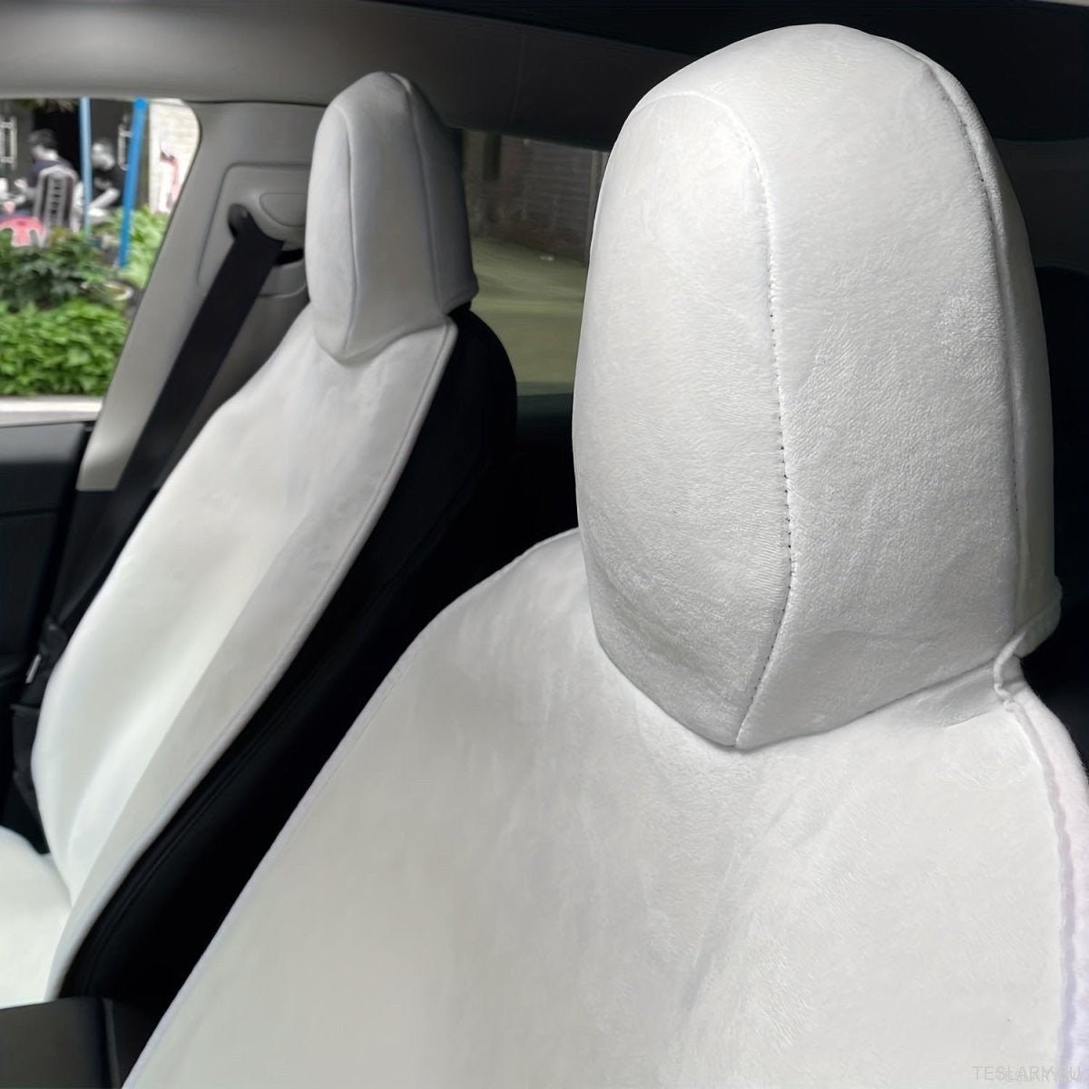 Protective Front Seat Covers for Tesla Model 3 / Y in Black or White - TESLARY Tesla Shop Accessories Europe Nederlands Ireland Deutschland Espana Alicante France Italia
