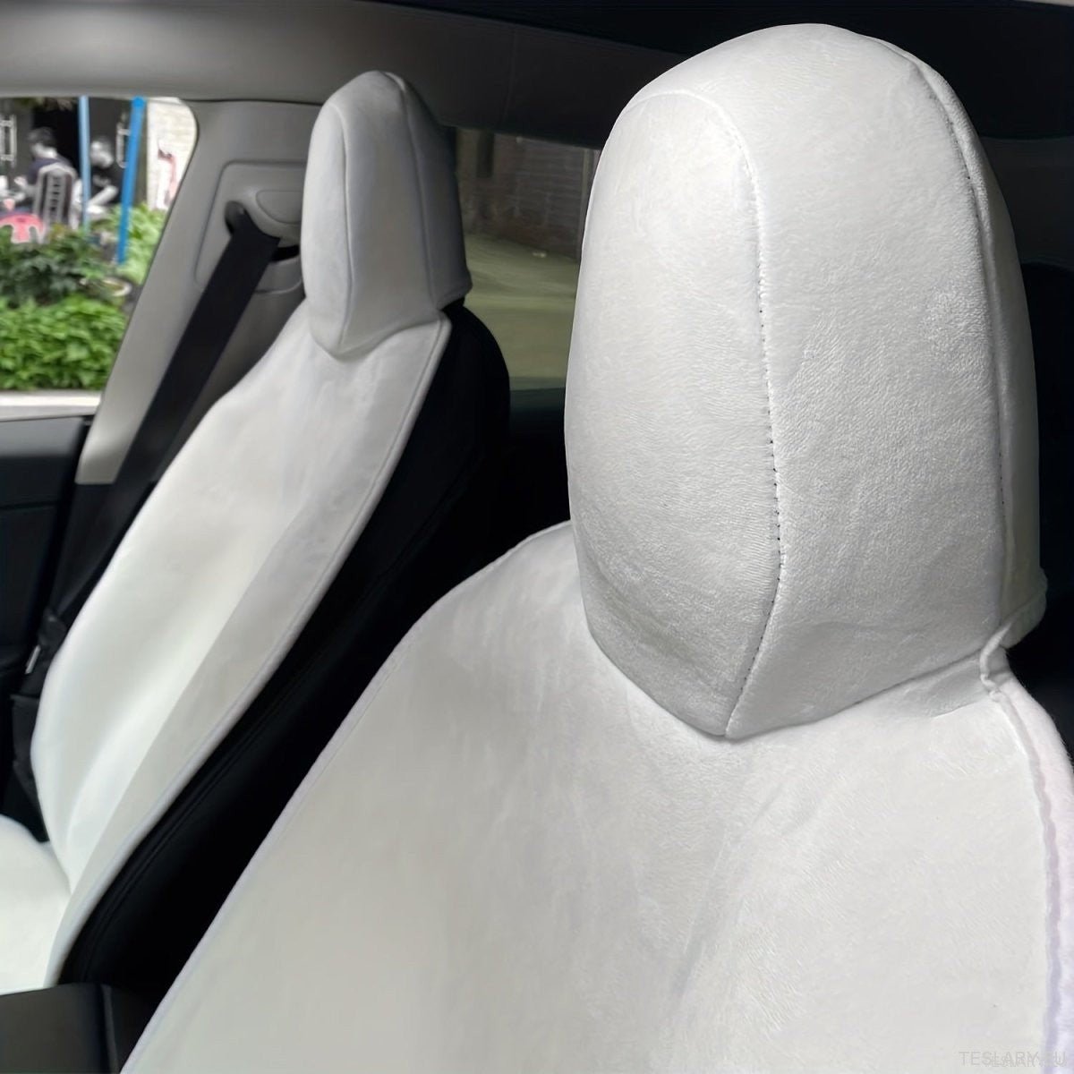 Protective Front Seat Covers for Tesla Model 3 / Y in Black or White - TESLARY Tesla Shop Accessories Europe Nederlands Ireland Deutschland Espana Alicante France Italia
