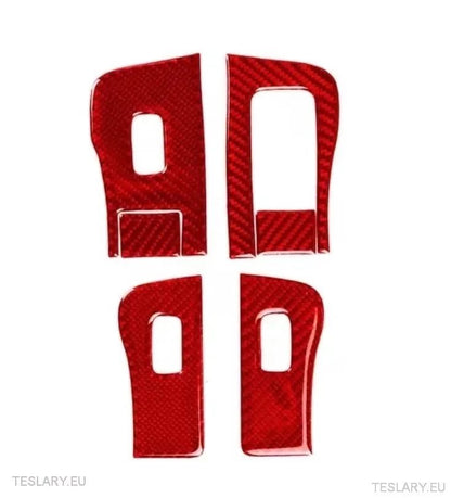 Real Soft Carbon Fiber Electric Window Trim Pieces for Tesla Model 3 & Y - TESLARY Tesla Shop Accessories Europe Nederlands Ireland Deutschland Espana Alicante France Italia